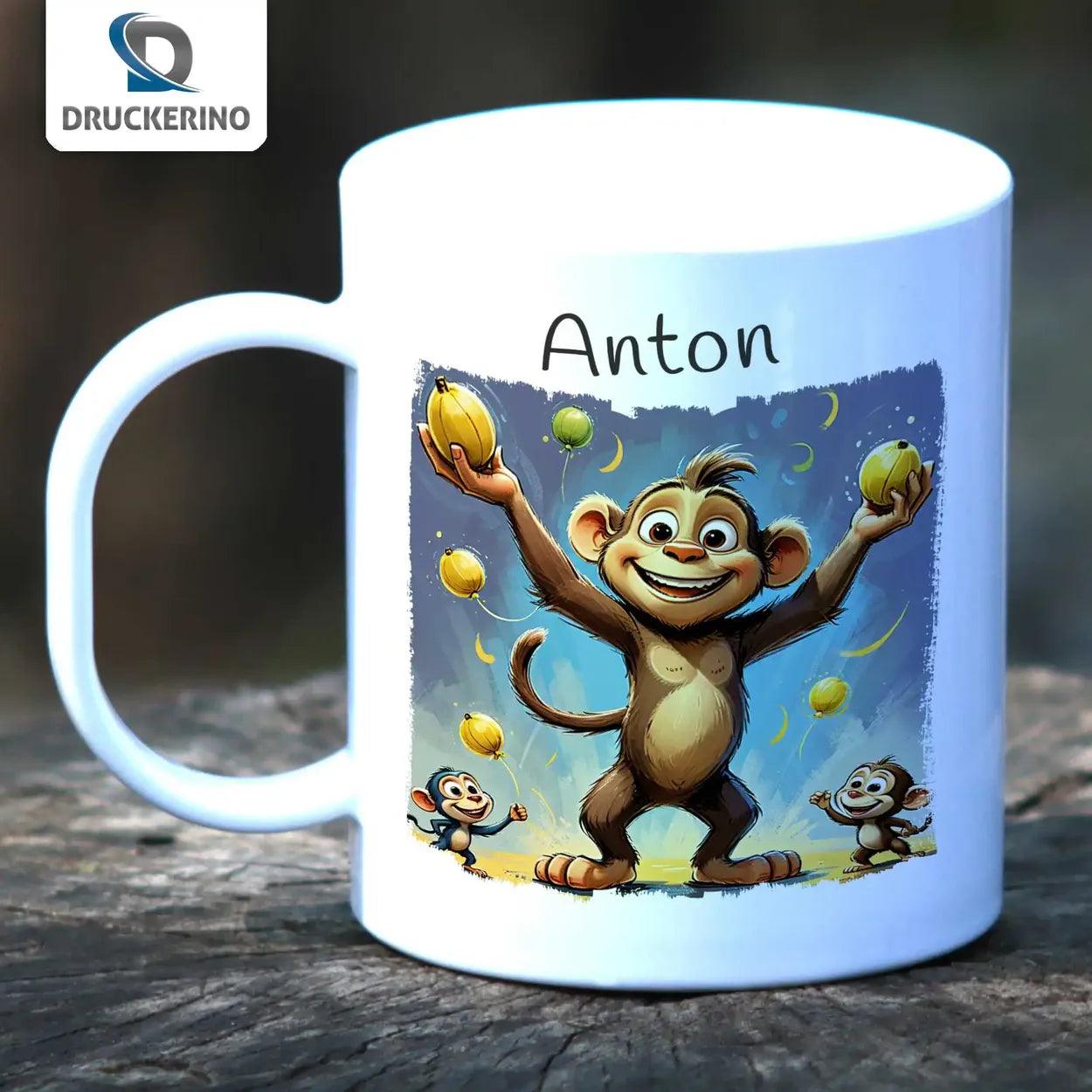 Kindertasse | Affenspaß im Dschungel | 320ml - Druckerino