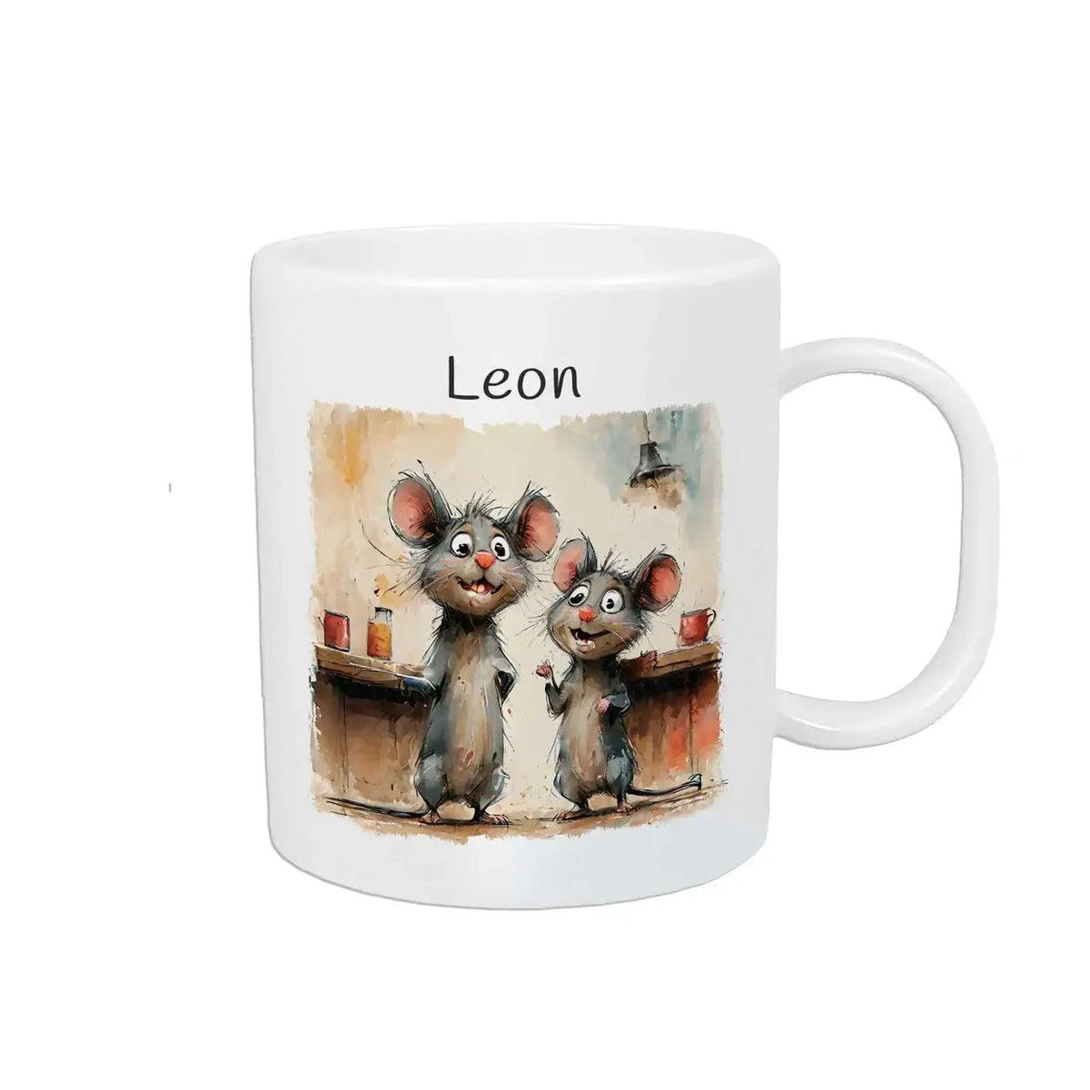 Kindertasse personalisiert | Abenteuer der kleinen Mäusefreunde - Druckerino