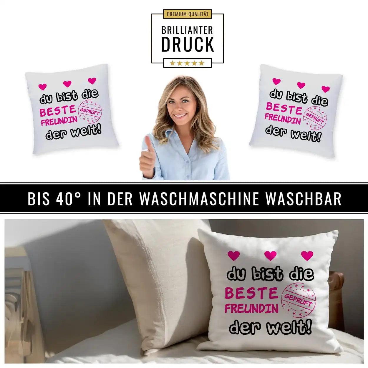 Kissen - Du bist die beste Freundin der Welt - Druckerino