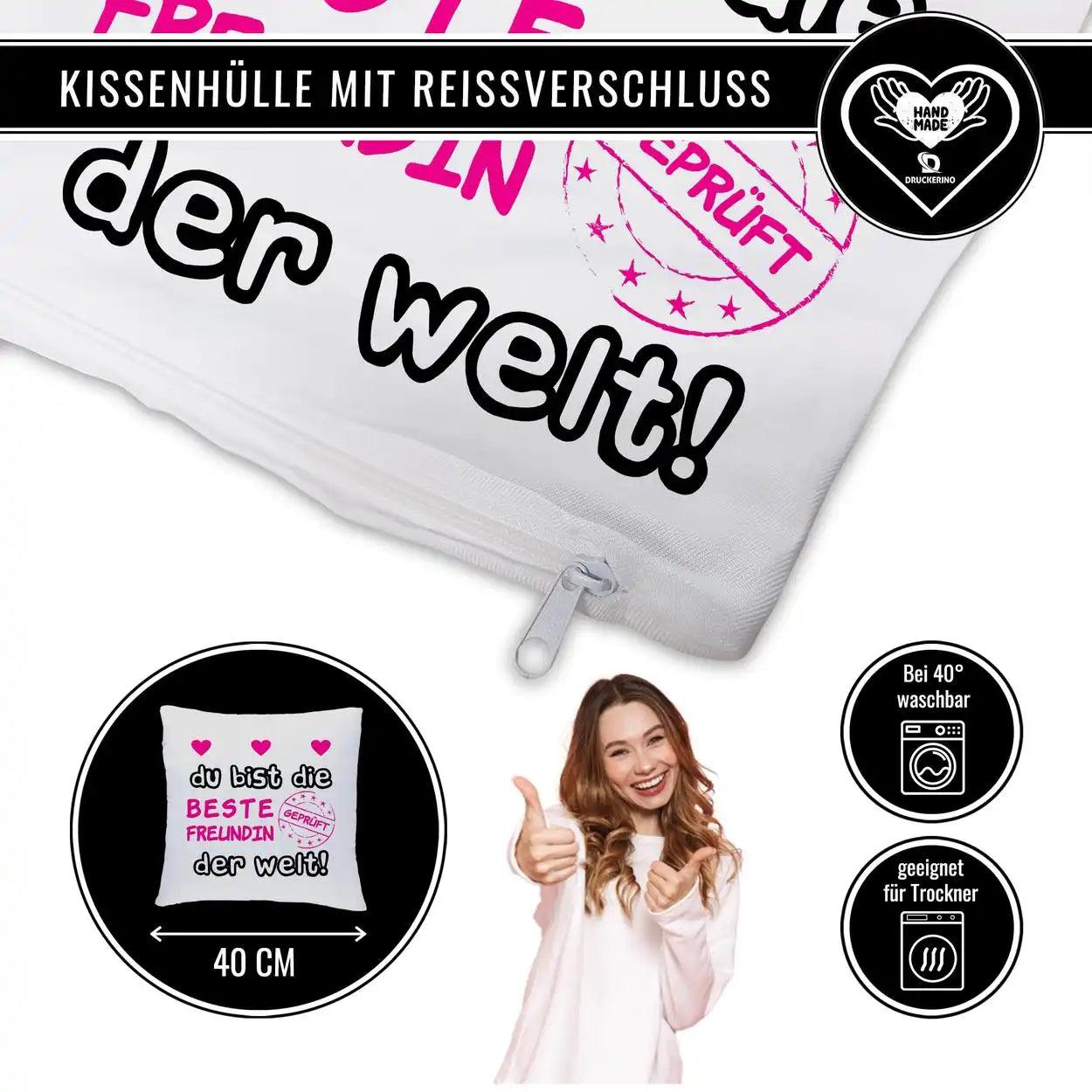 Kissen - Du bist die beste Freundin der Welt - Druckerino