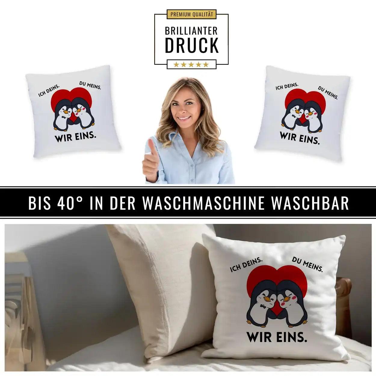 Kissen - ICH DEINS. DU MEINS. WIR EINS. - Druckerino