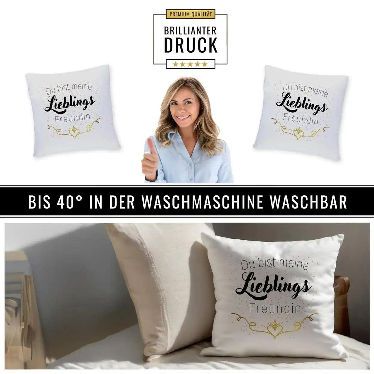 Kissen - Lieblingsfreundin - Druckerino