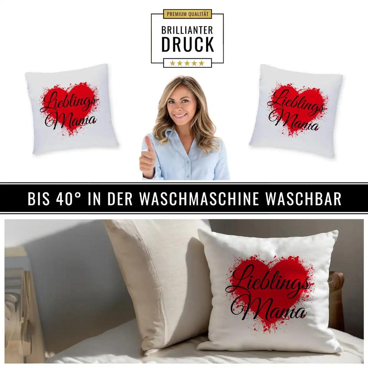 Kissen - Lieblingsmama - Druckerino