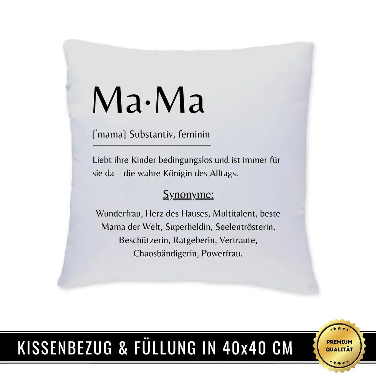 Kissen - Mama Definition einer Heldin - Druckerino