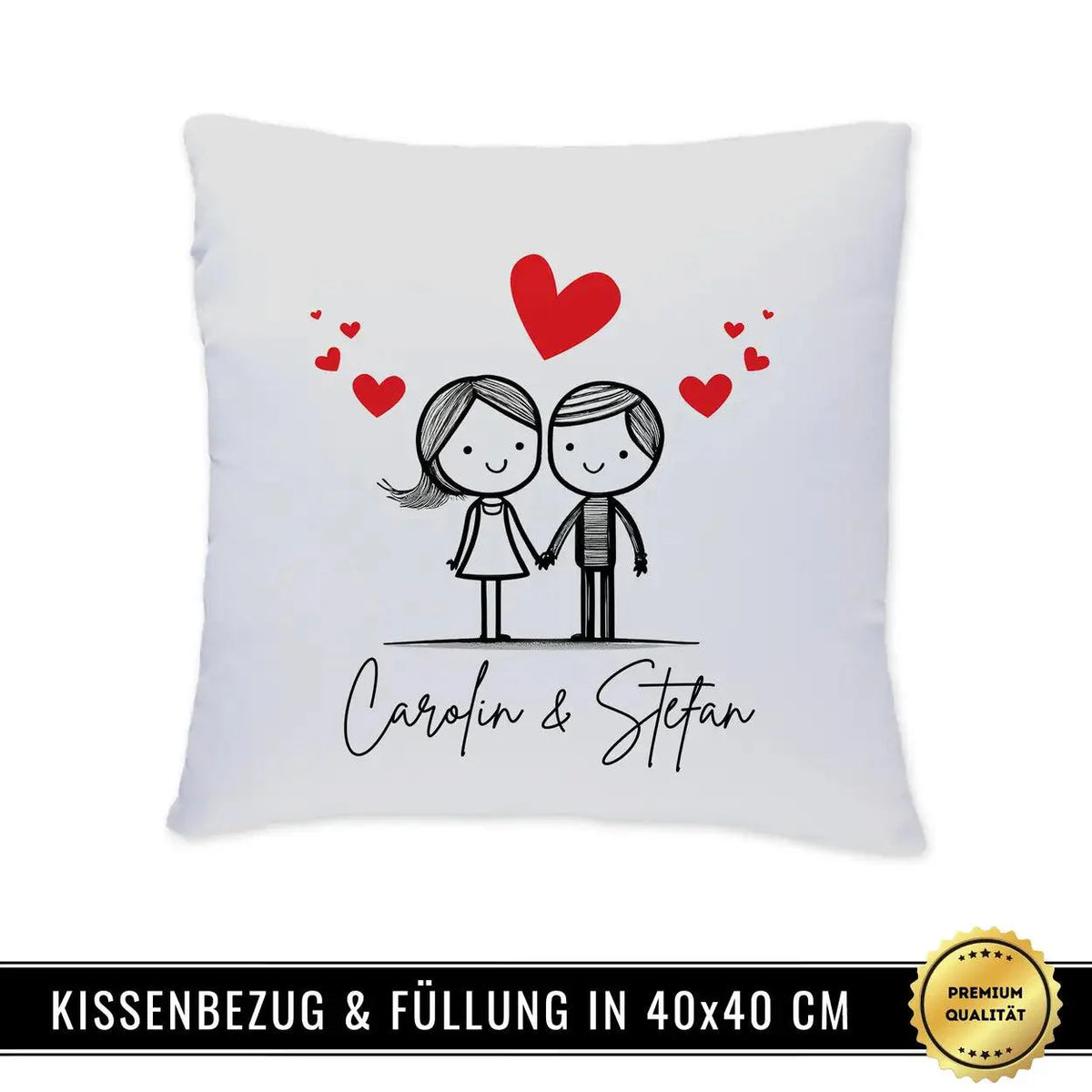 Kissen mit Namen personalisiert | Pärchen - Druckerino