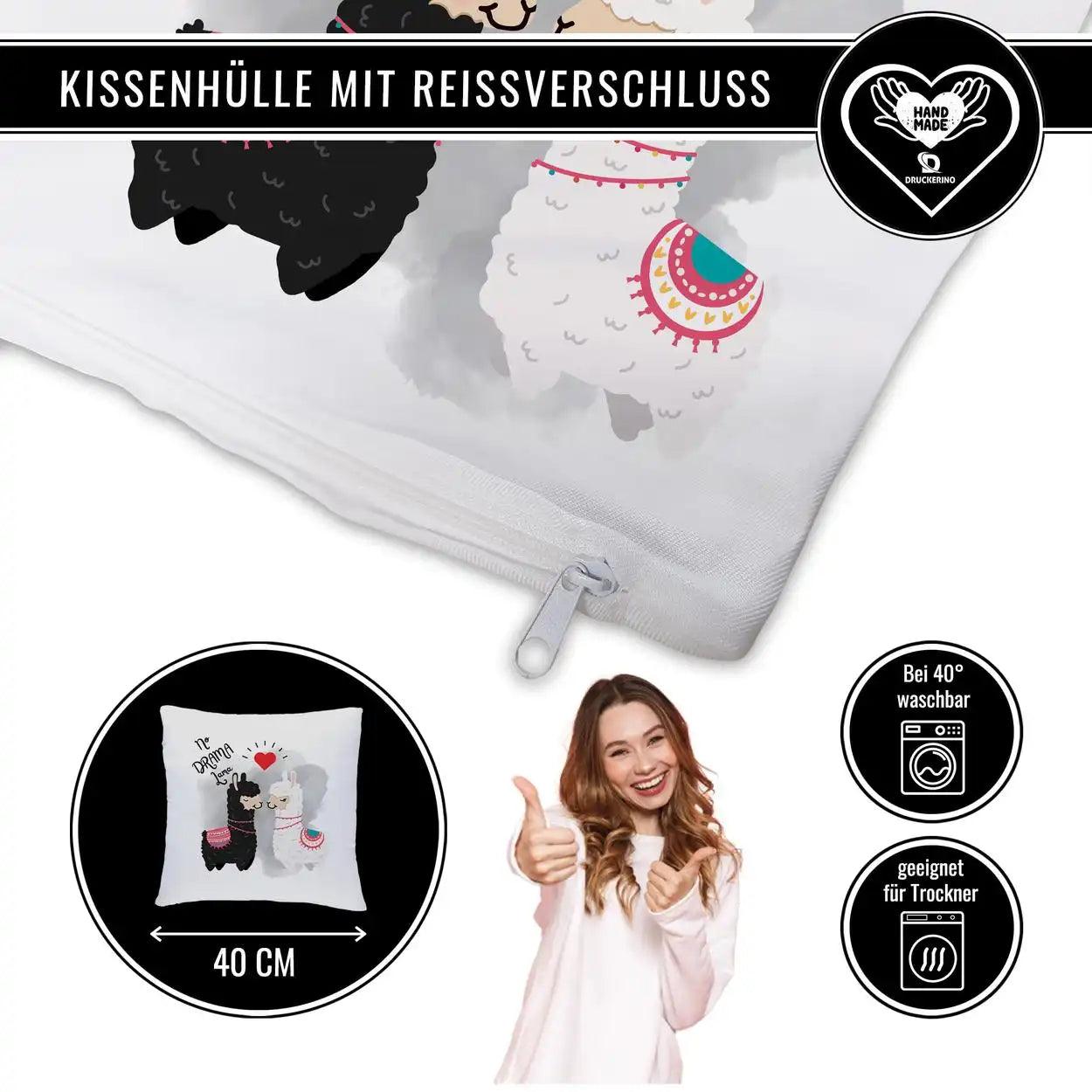 Kissen - No Drama Lama - Druckerino