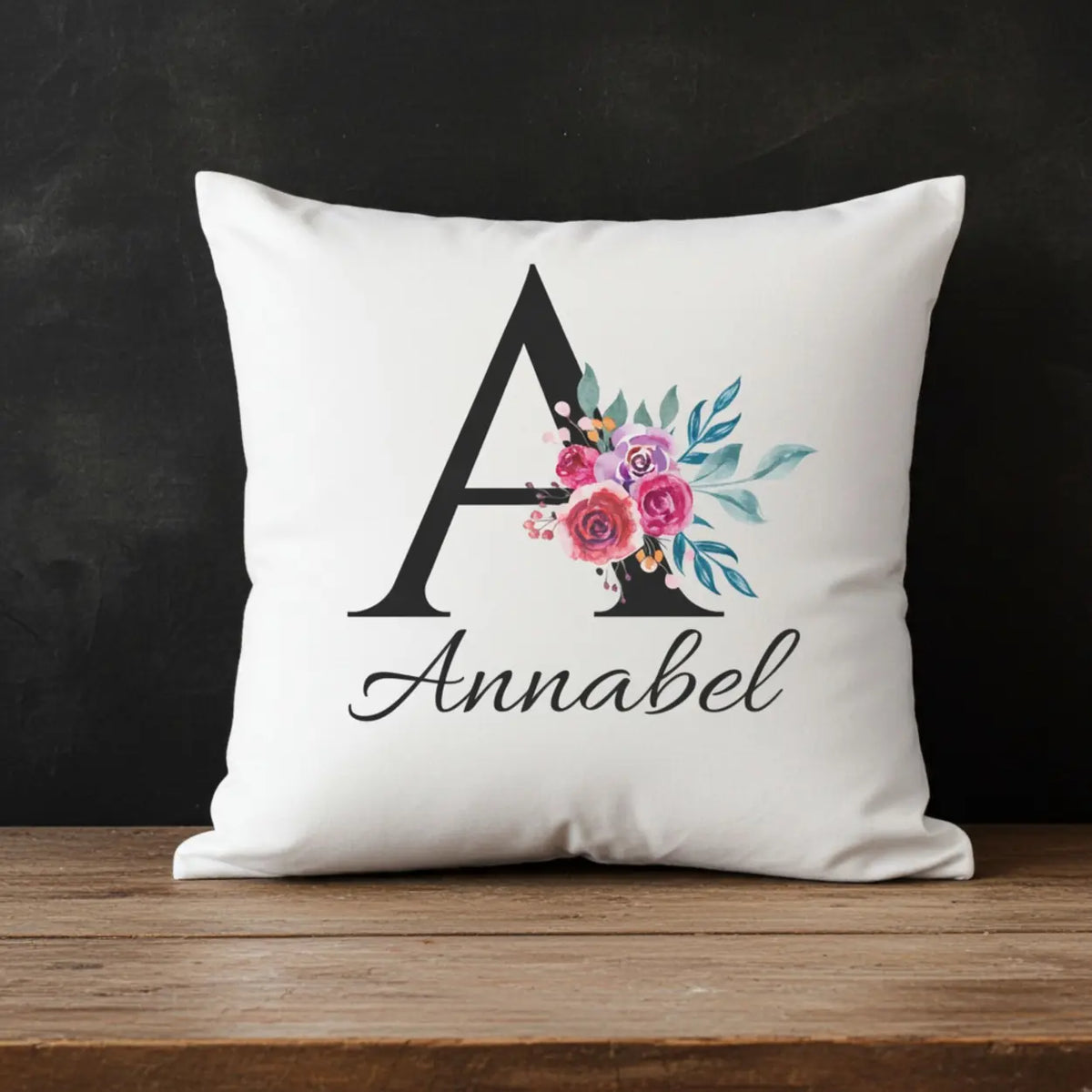 Kissen personalisiert mit Initial und Namen