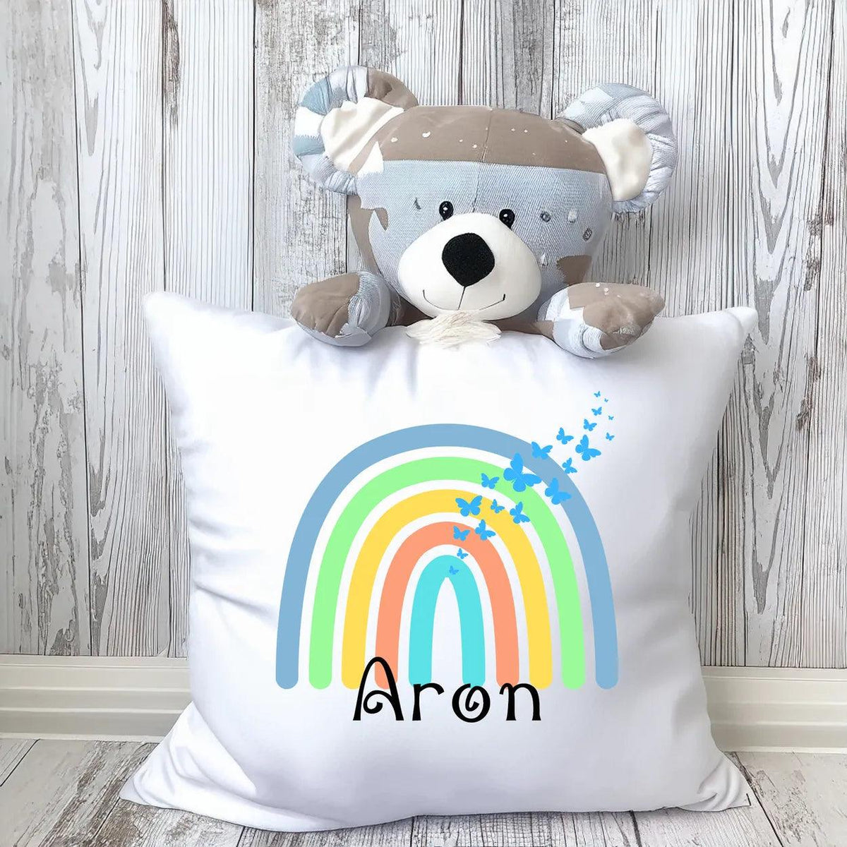 Kissen Regenbogen | Junge | personalisiert - Druckerino