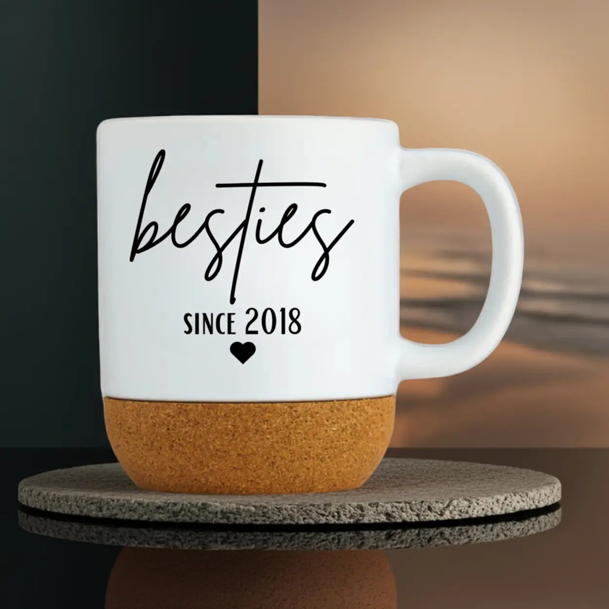 Kork Tasse besties since personalisiert Geschenk beste Freundin