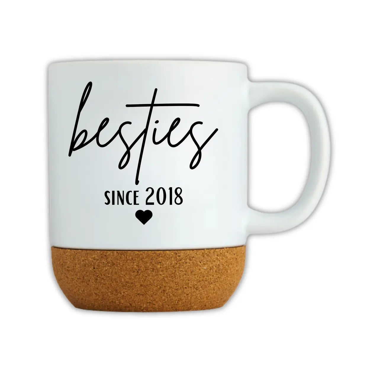 Kork Tasse besties since personalisiert Geschenk beste Freundin