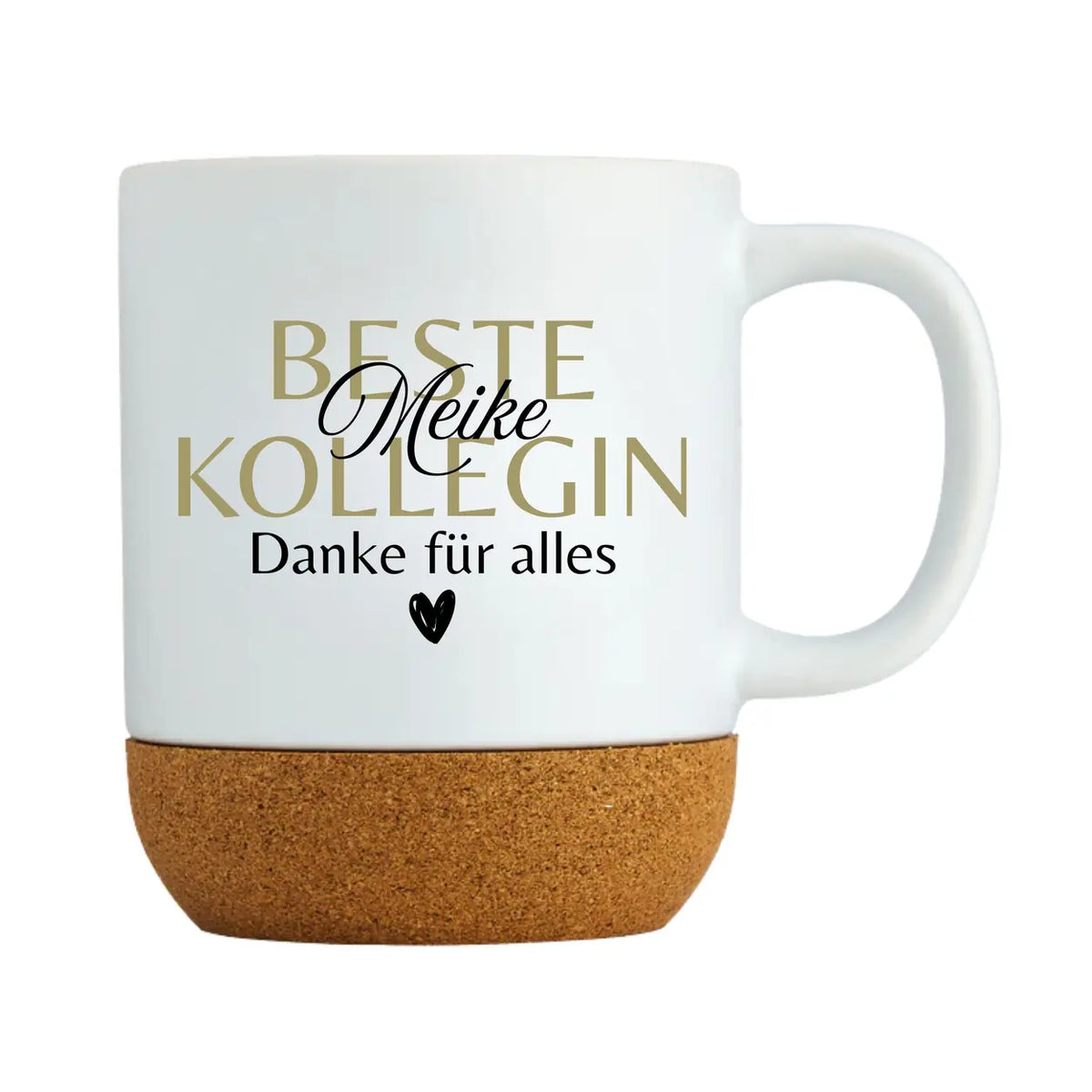 Tasse Beste Kollegin mit Namen personalisiert | Korkboden - Druckerino