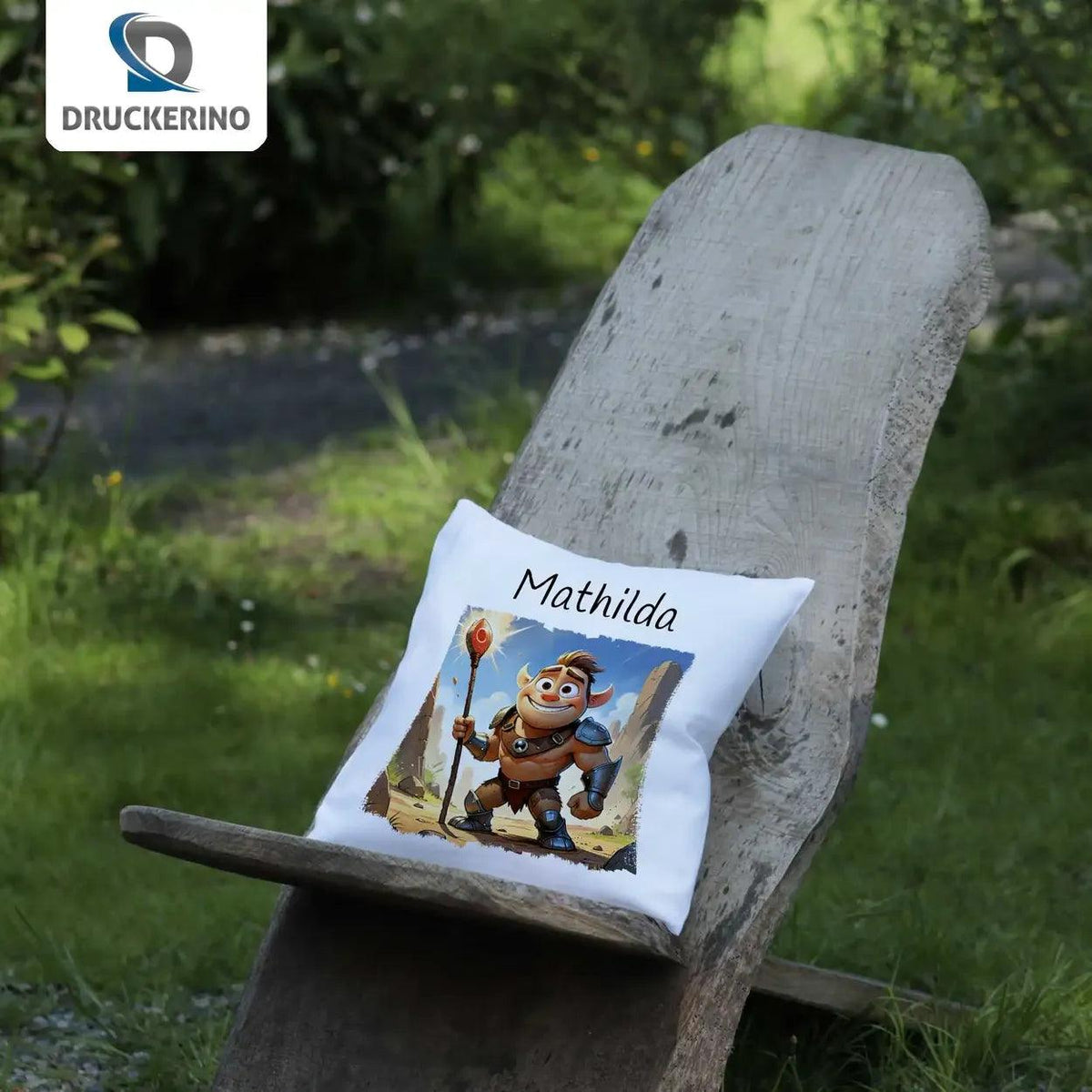 Kuschelkissen Kinder | Abenteuerheld 40x40 cm - Druckerino