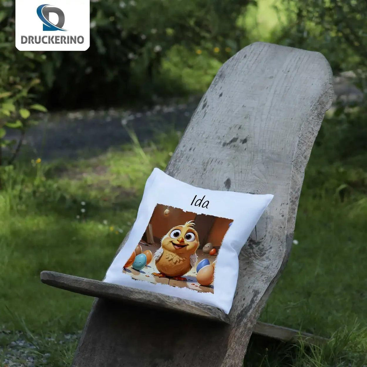 Kuschelkissen Kinder | Abenteuervogel 40x40 cm - Druckerino