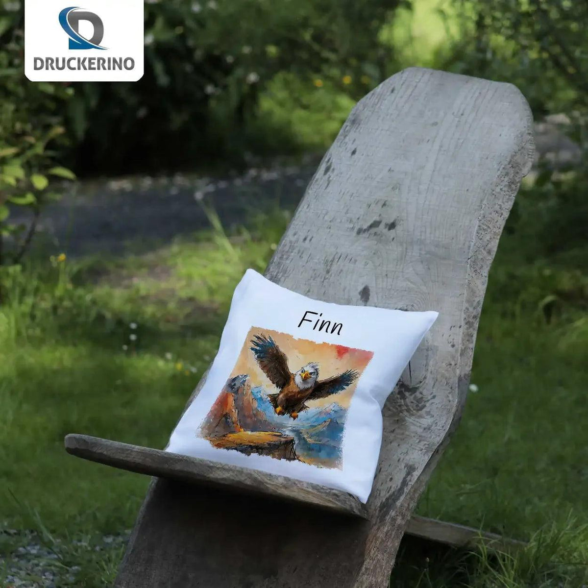 Kuschelkissen Kinder | Adler Traumflug 40x40 cm - Druckerino