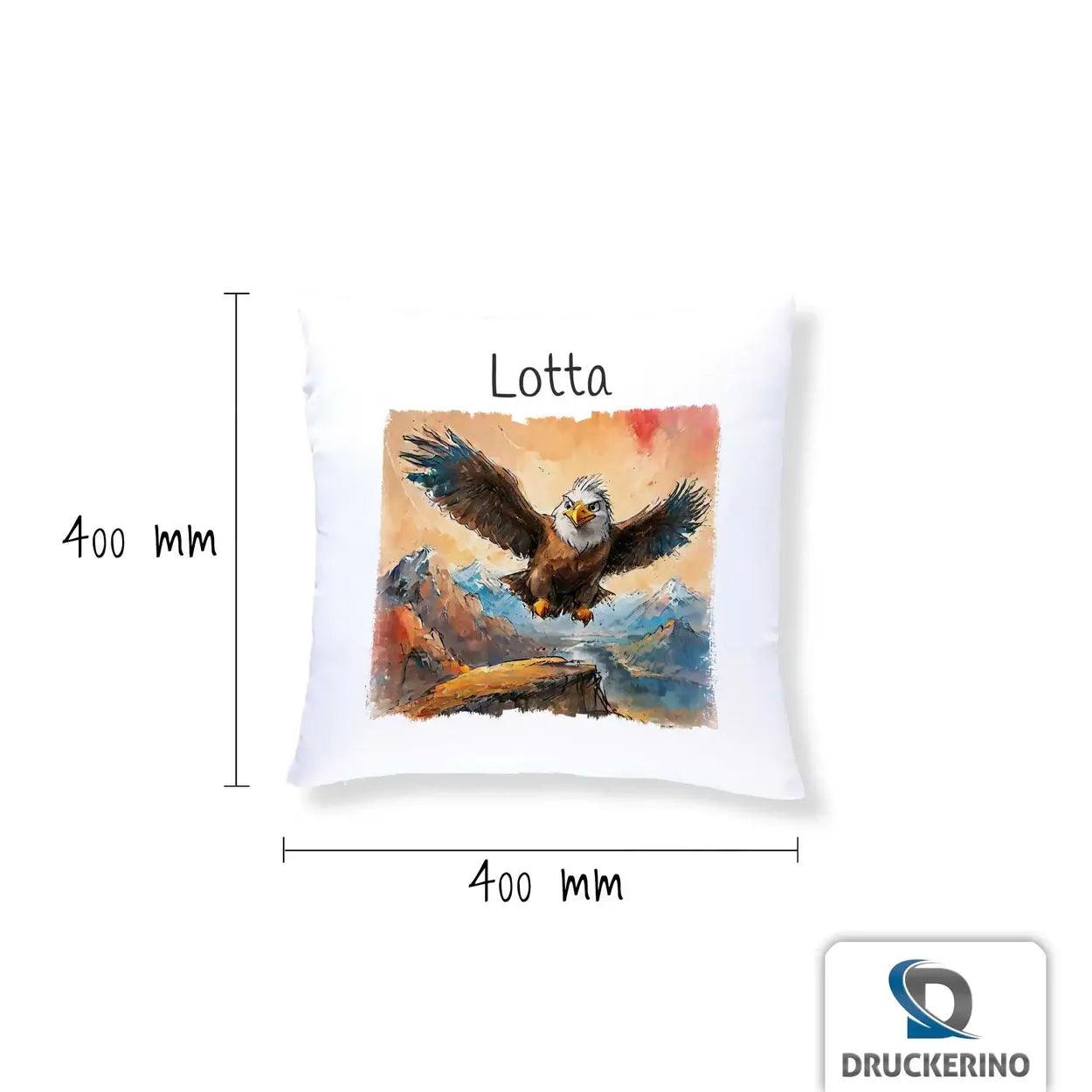 Kuschelkissen Kinder | Adler Traumflug 40x40 cm - Druckerino