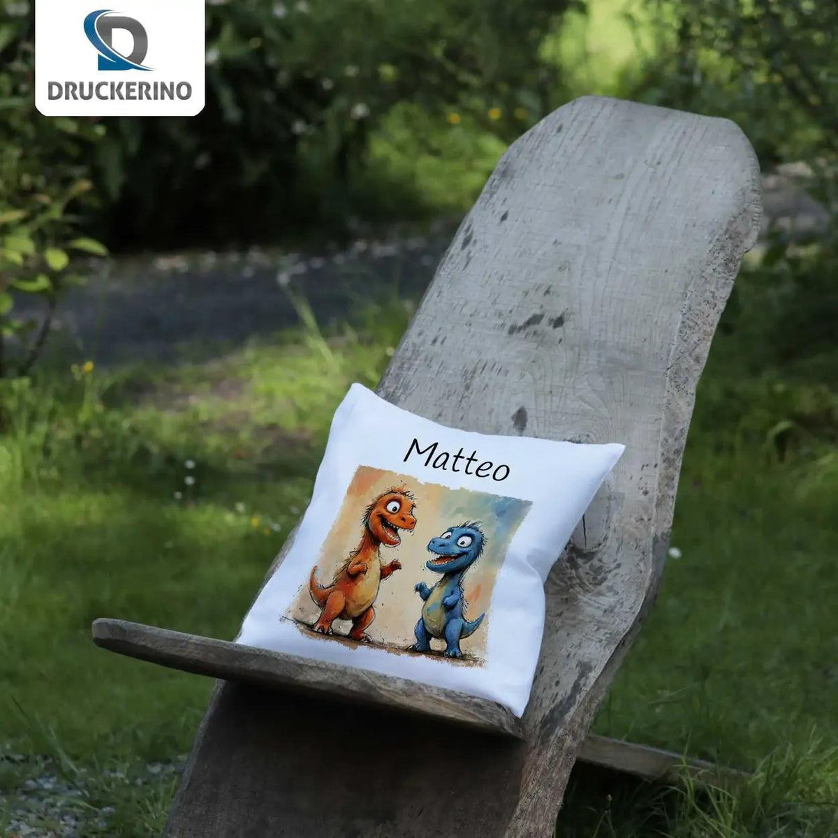 Kuschelkissen Kinder | Dino Freunde 40x40 cm - Druckerino