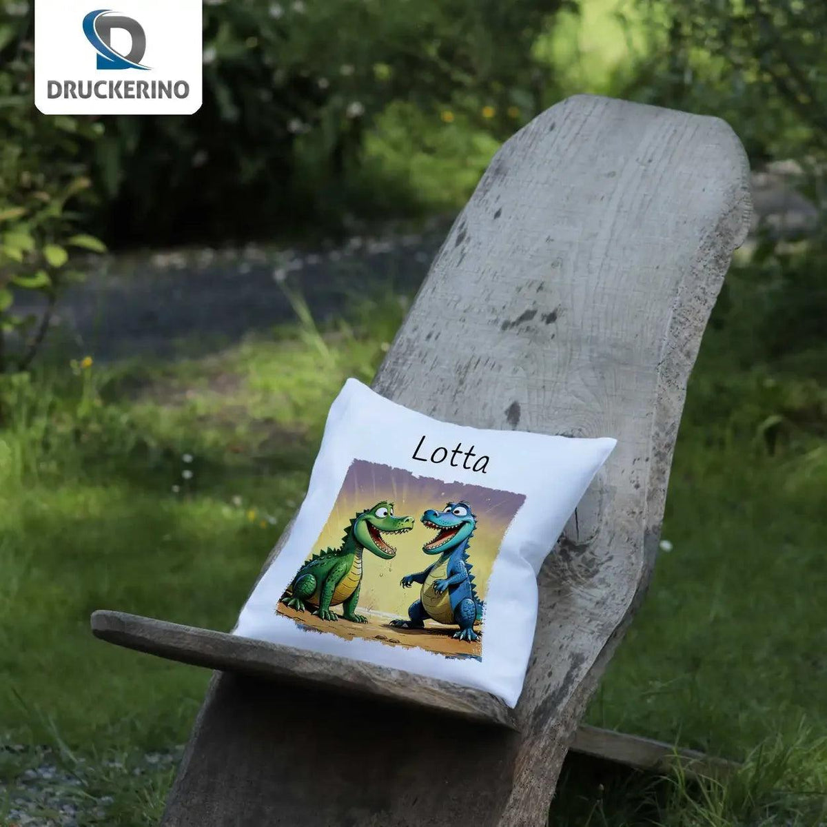 Kuschelkissen Kinder | Dino-Freunde 40x40 cm - Druckerino