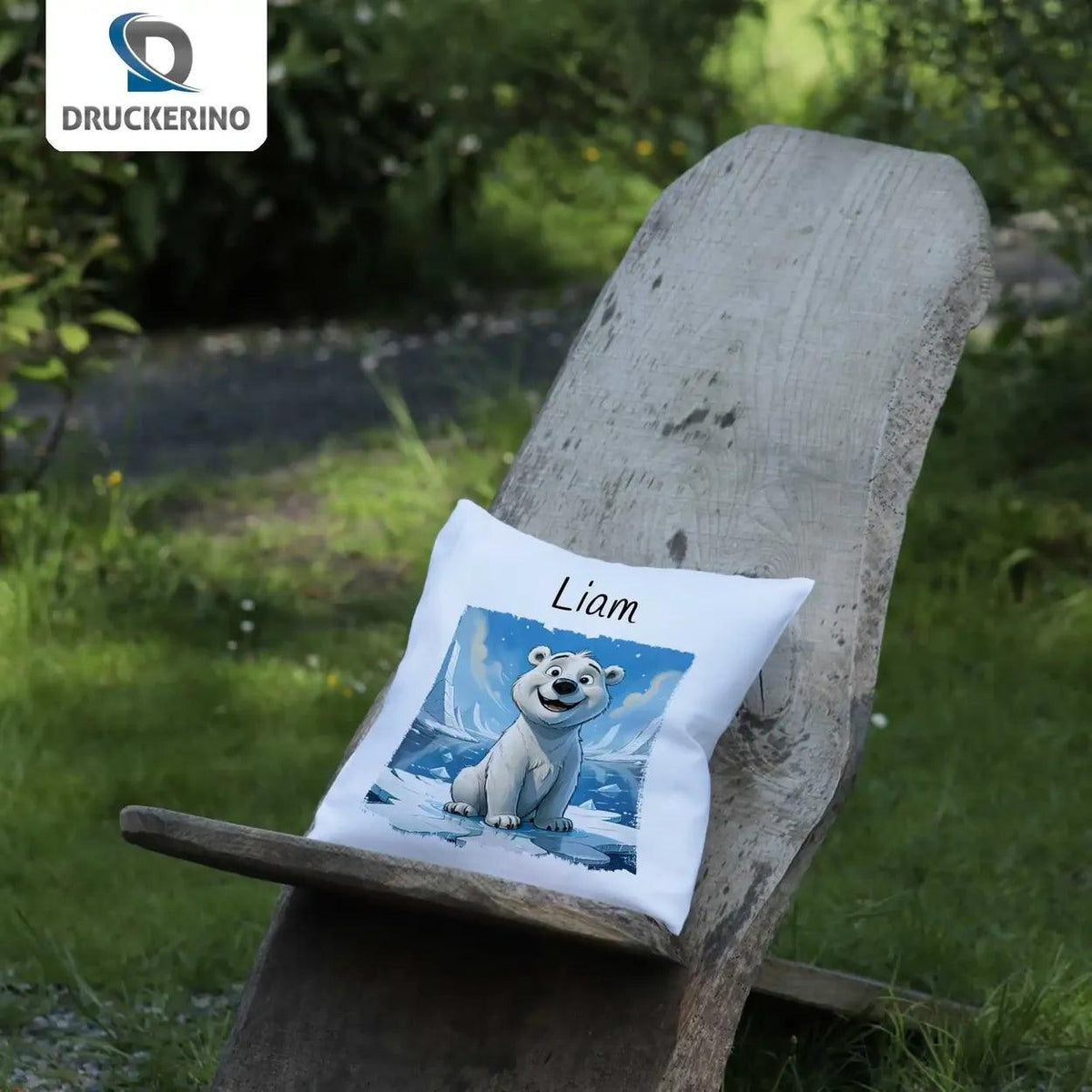 Kuschelkissen Kinder | Eisbärtraum 40x40 cm - Druckerino