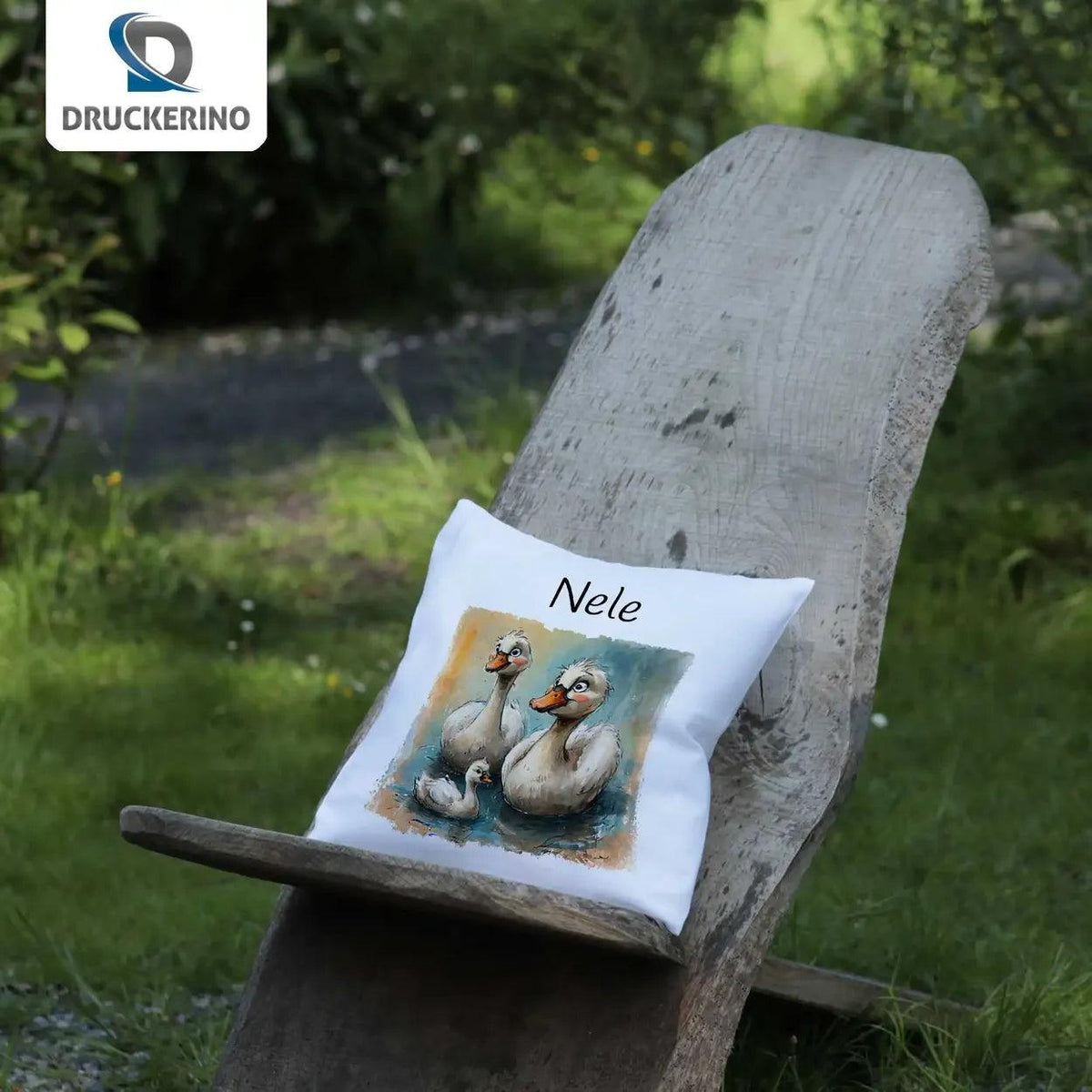 Kuschelkissen Kinder | Entenschnatterfreunde 40x40 cm - Druckerino