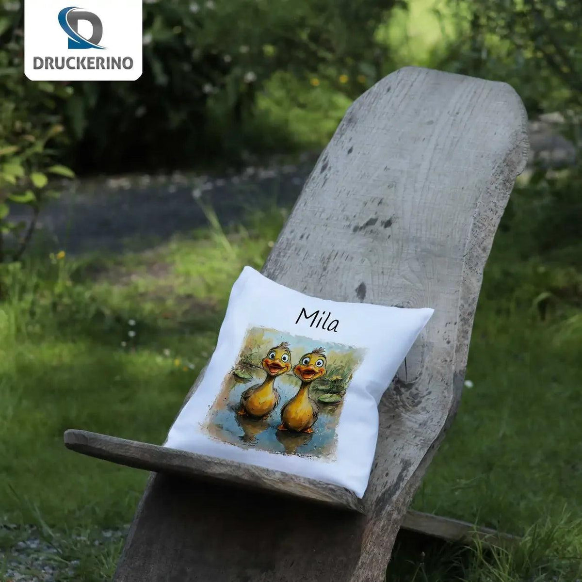 Kuschelkissen Kinder | Entenspaß 40x40 cm - Druckerino