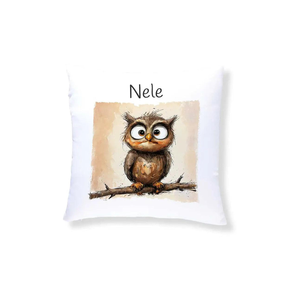 Kuschelkissen Kinder | Eulenfreund 40x40 cm - Druckerino