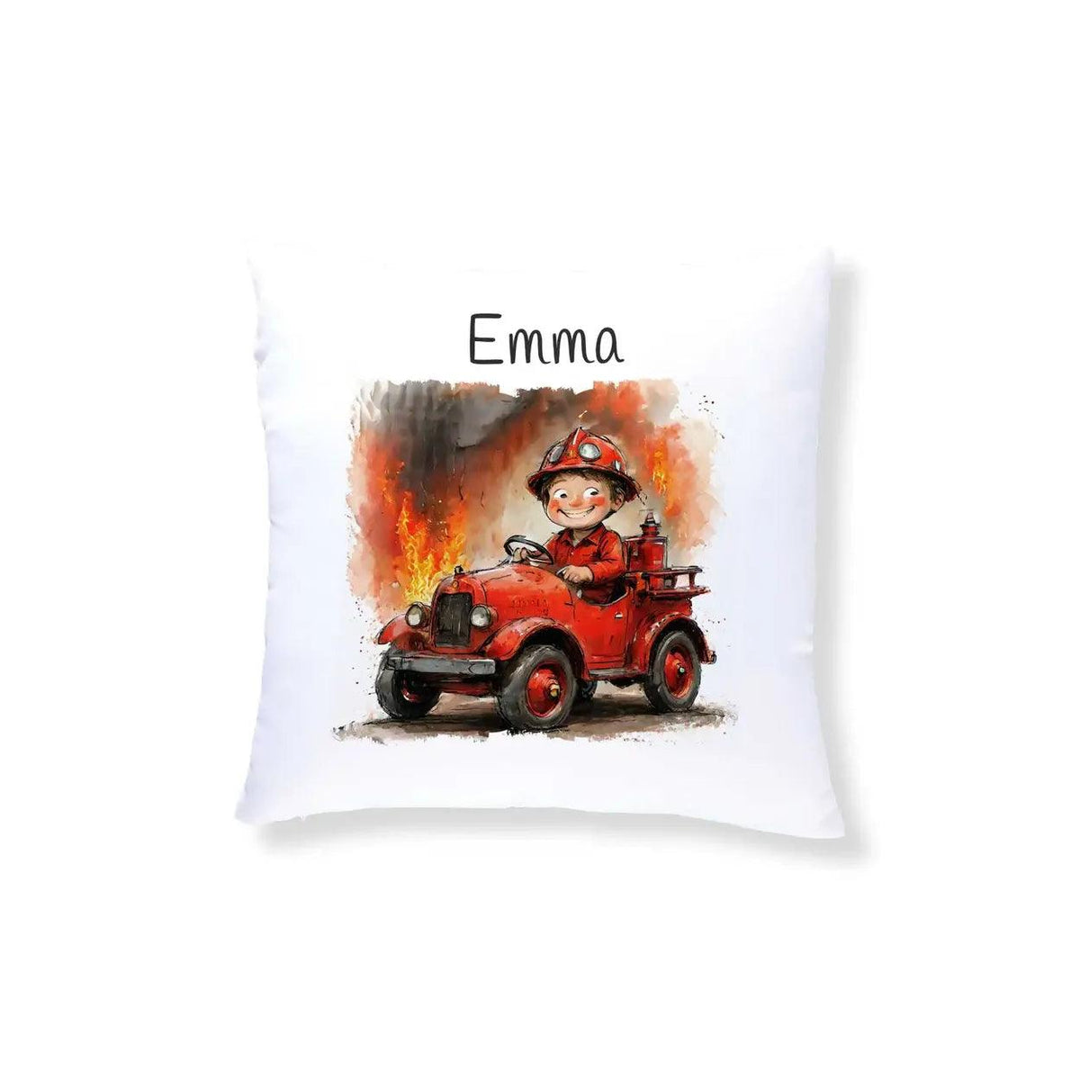 Kuschelkissen Kinder | Feuerwehrheld 40x40 cm - Druckerino