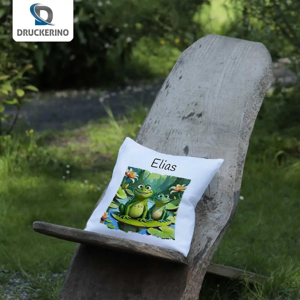 Kuschelkissen Kinder | Froschfreunde 40x40 cm - Druckerino