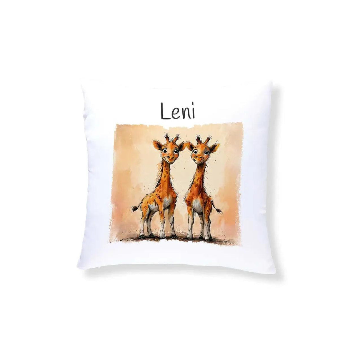Kuschelkissen Kinder | Giraffenfreunde 40x40 cm - Druckerino
