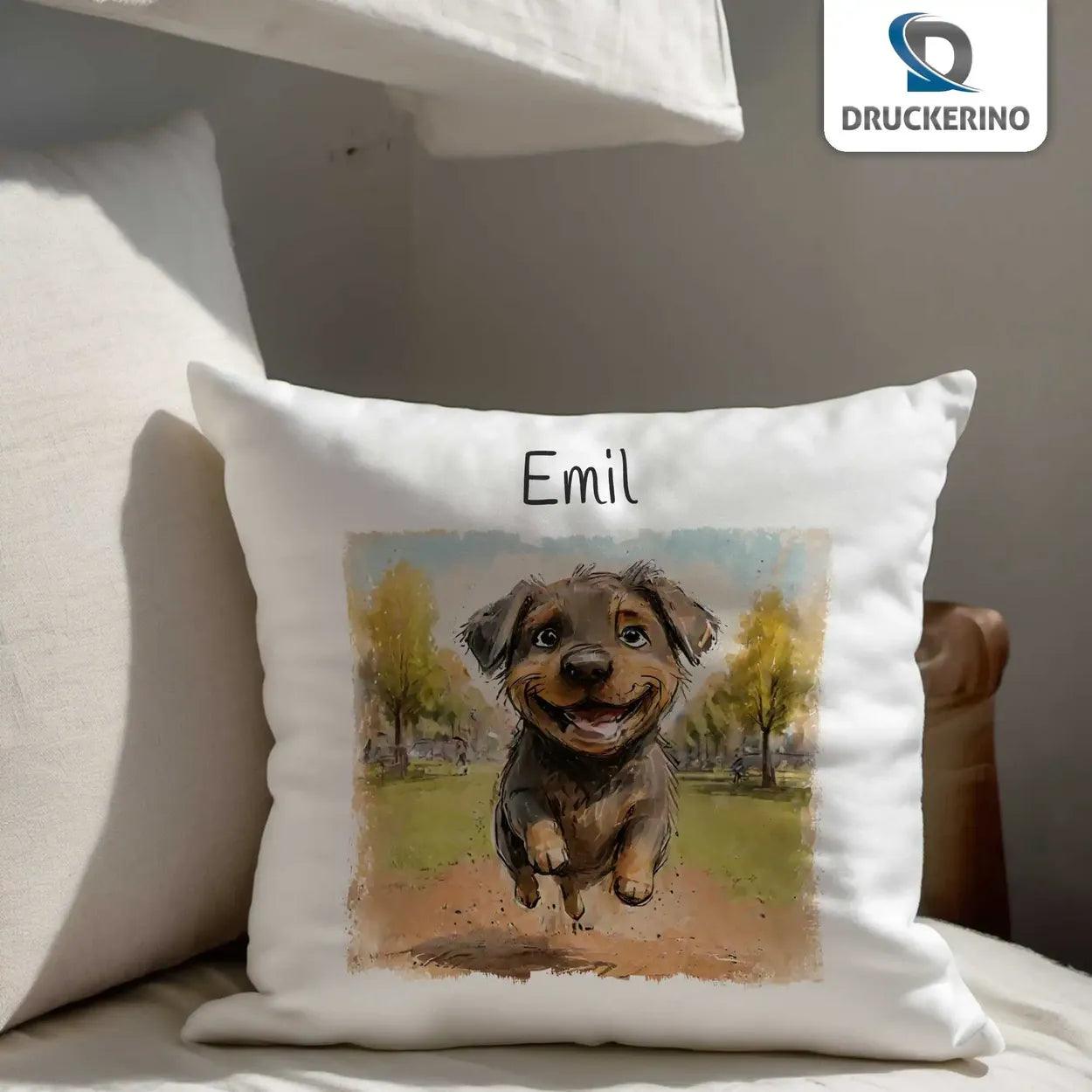Kuschelkissen Kinder | Kleiner Welpe 40x40 cm - Druckerino