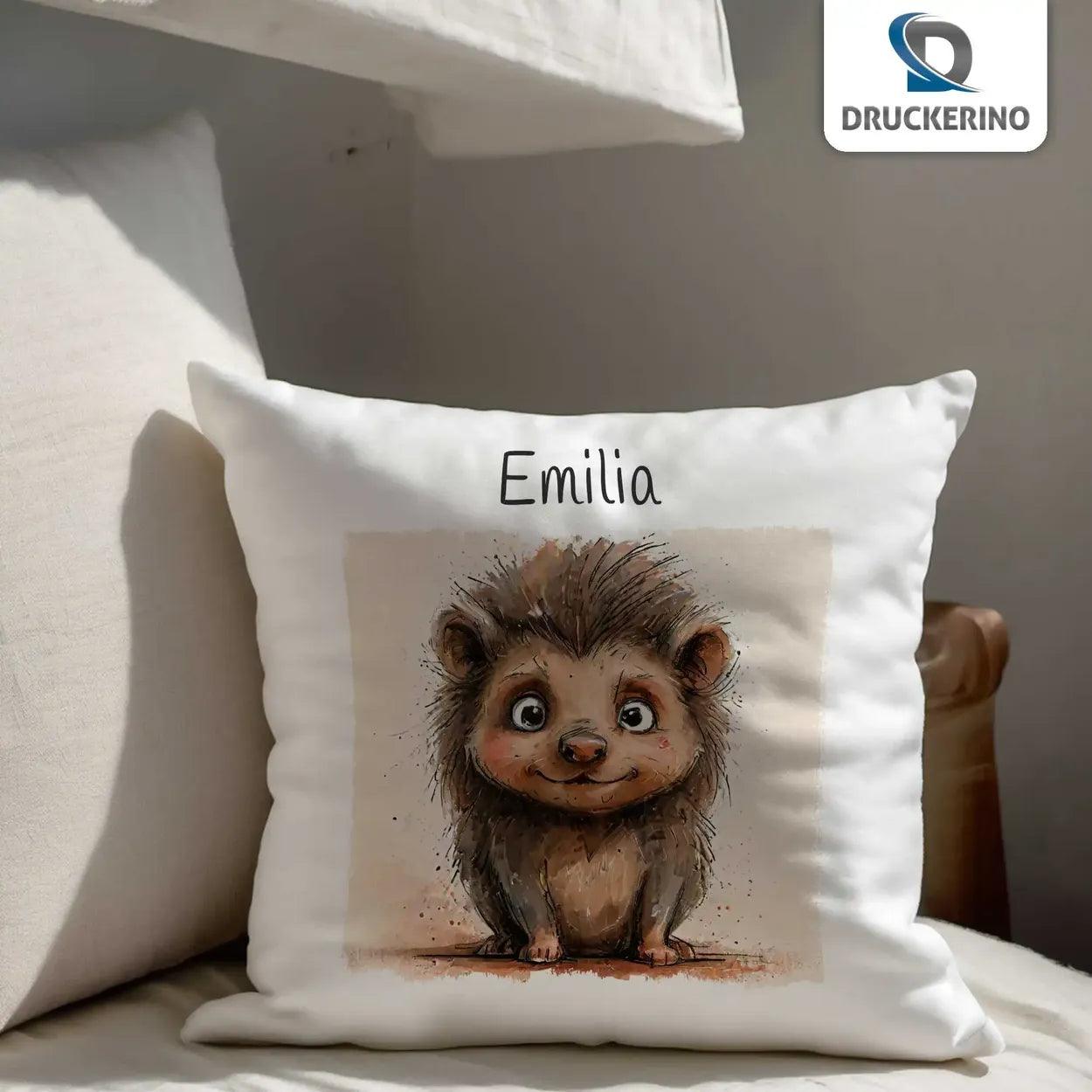 Kuschelkissen Kinder | Kuschel Igel 40x40 cm - Druckerino