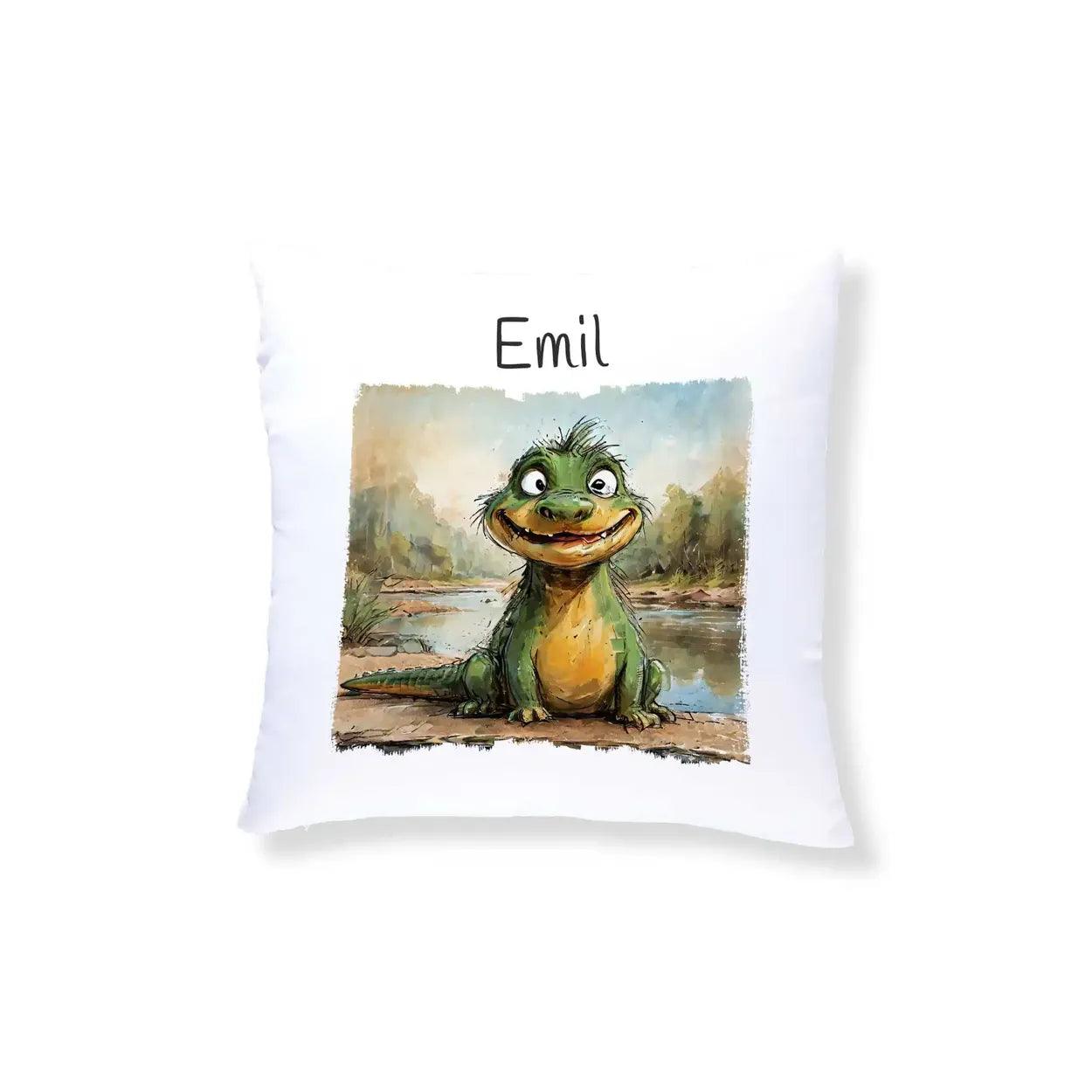 Kuschelkissen Kinder | Kuschelfreund Dino 40x40 cm - Druckerino