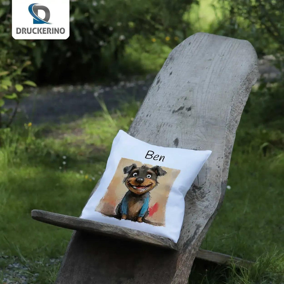 Kuschelkissen Kinder | Kuschelfreund Wauzi 40x40 cm - Druckerino