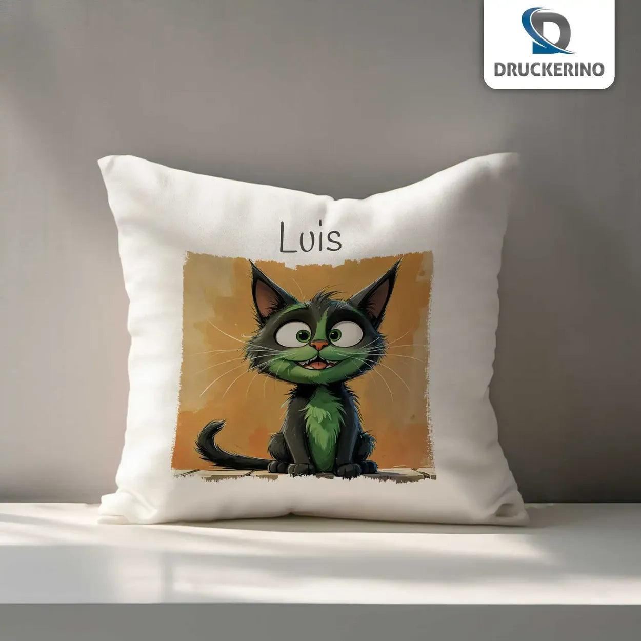 Kuschelkissen Kinder | Kuschelkatze 40x40 cm - Druckerino