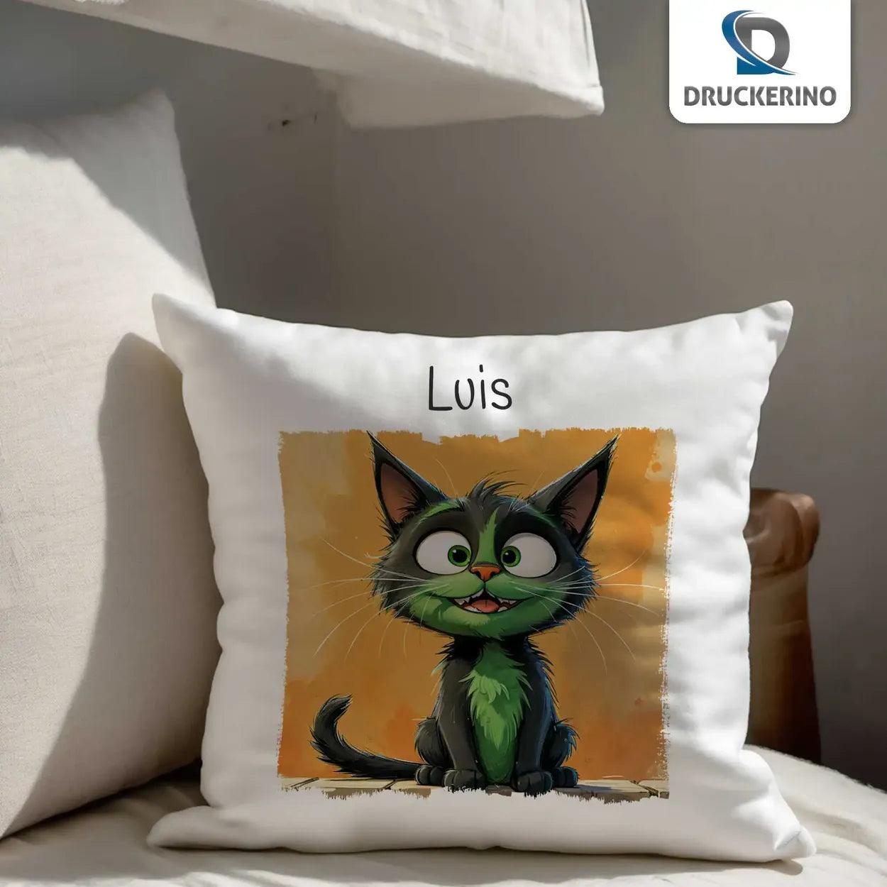 Kuschelkissen Kinder | Kuschelkatze 40x40 cm - Druckerino