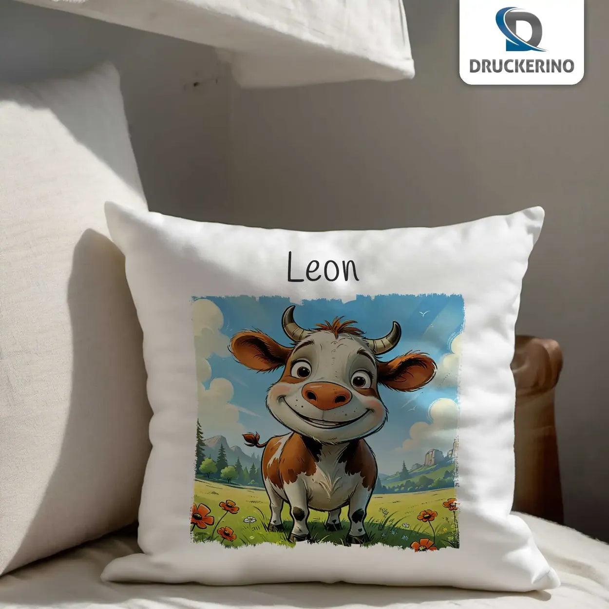 Kuschelkissen Kinder | Kuscheltraum Kuh 40x40 cm - Druckerino