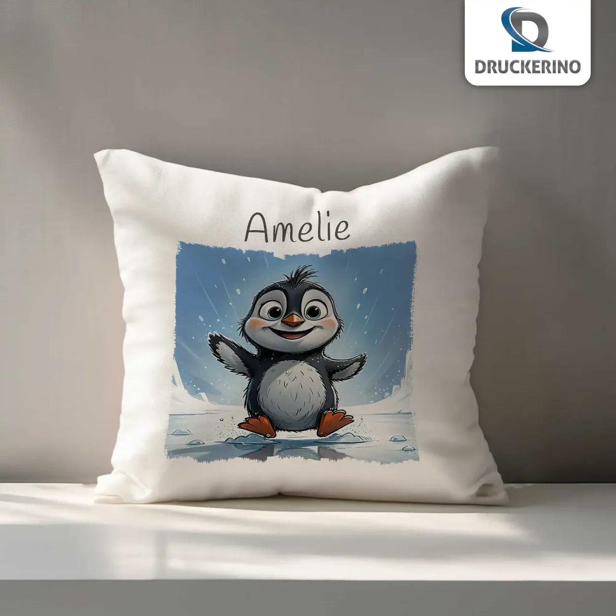 Kuschelkissen Kinder | Pinguintraum 40x40 cm - Druckerino