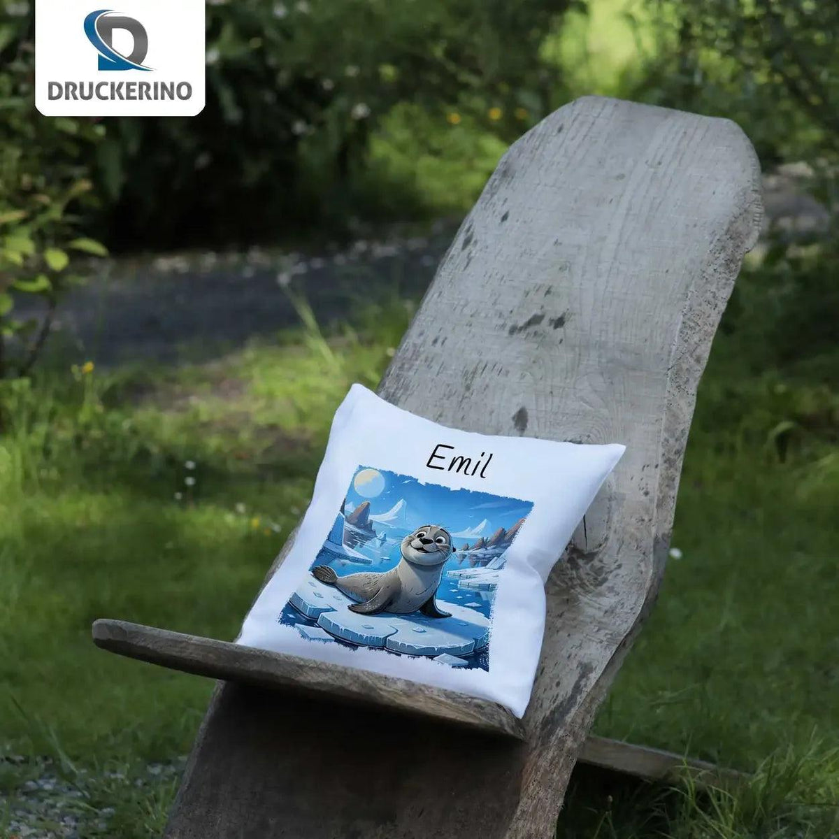 Kuschelkissen Kinder | Polarfreund 40x40 cm - Druckerino