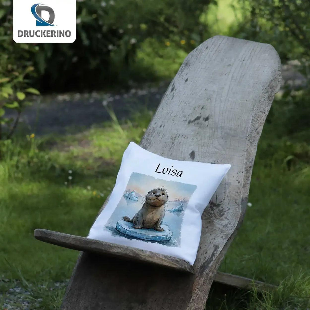 Kuschelkissen Kinder | Seehund 40x40 cm - Druckerino