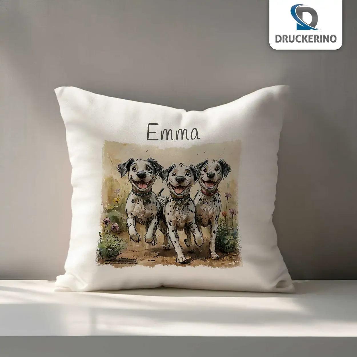 Kuschelkissen Kinder | Tapsige Hundewelpen 40x40 cm - Druckerino