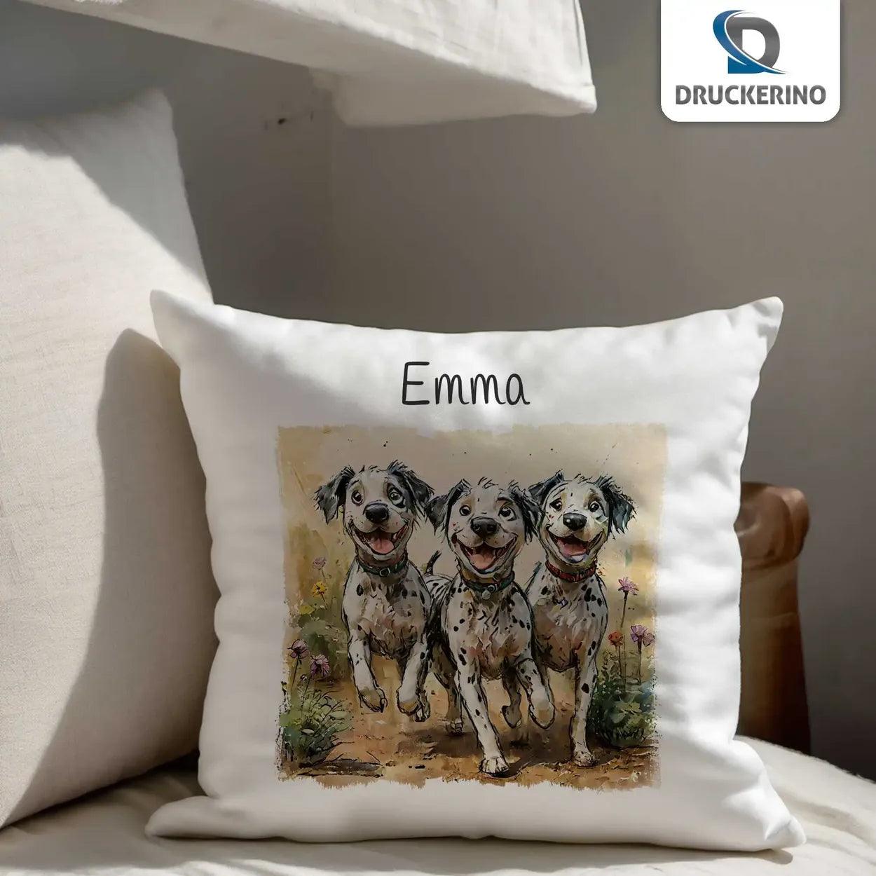 Kuschelkissen Kinder | Tapsige Hundewelpen 40x40 cm - Druckerino