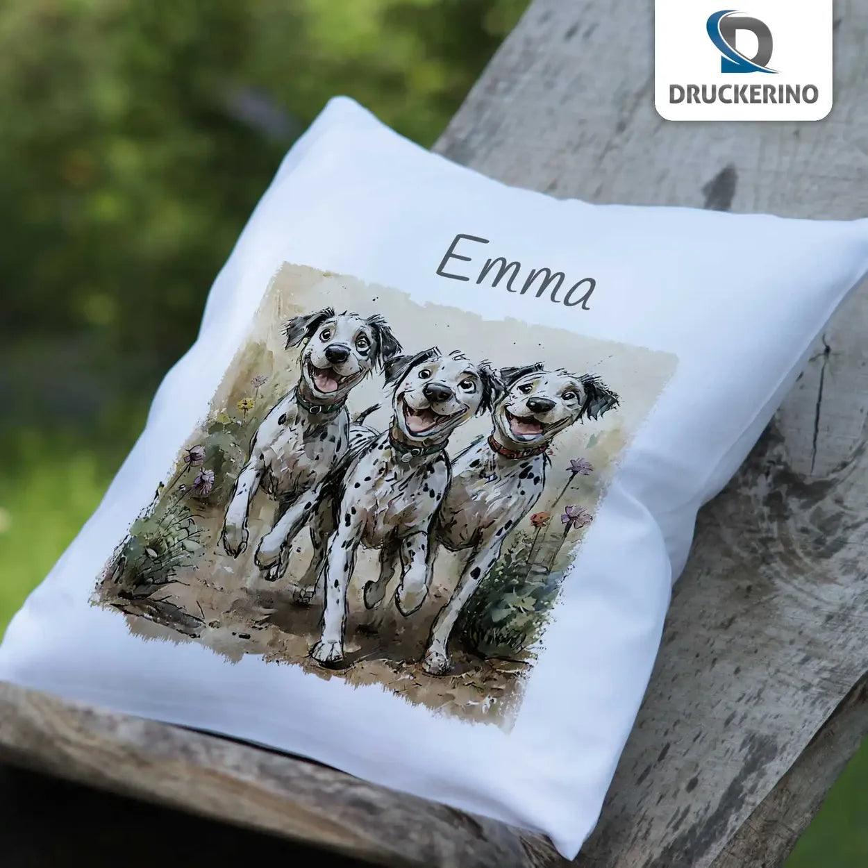 Kuschelkissen Kinder | Tapsige Hundewelpen 40x40 cm - Druckerino
