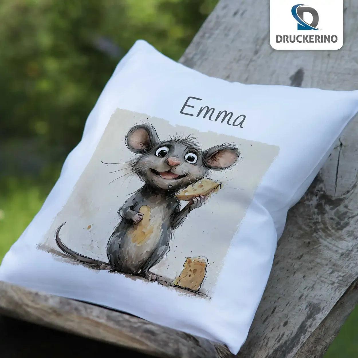 Kuschelkissen Kinder | Traum Maus 40x40 cm - Druckerino