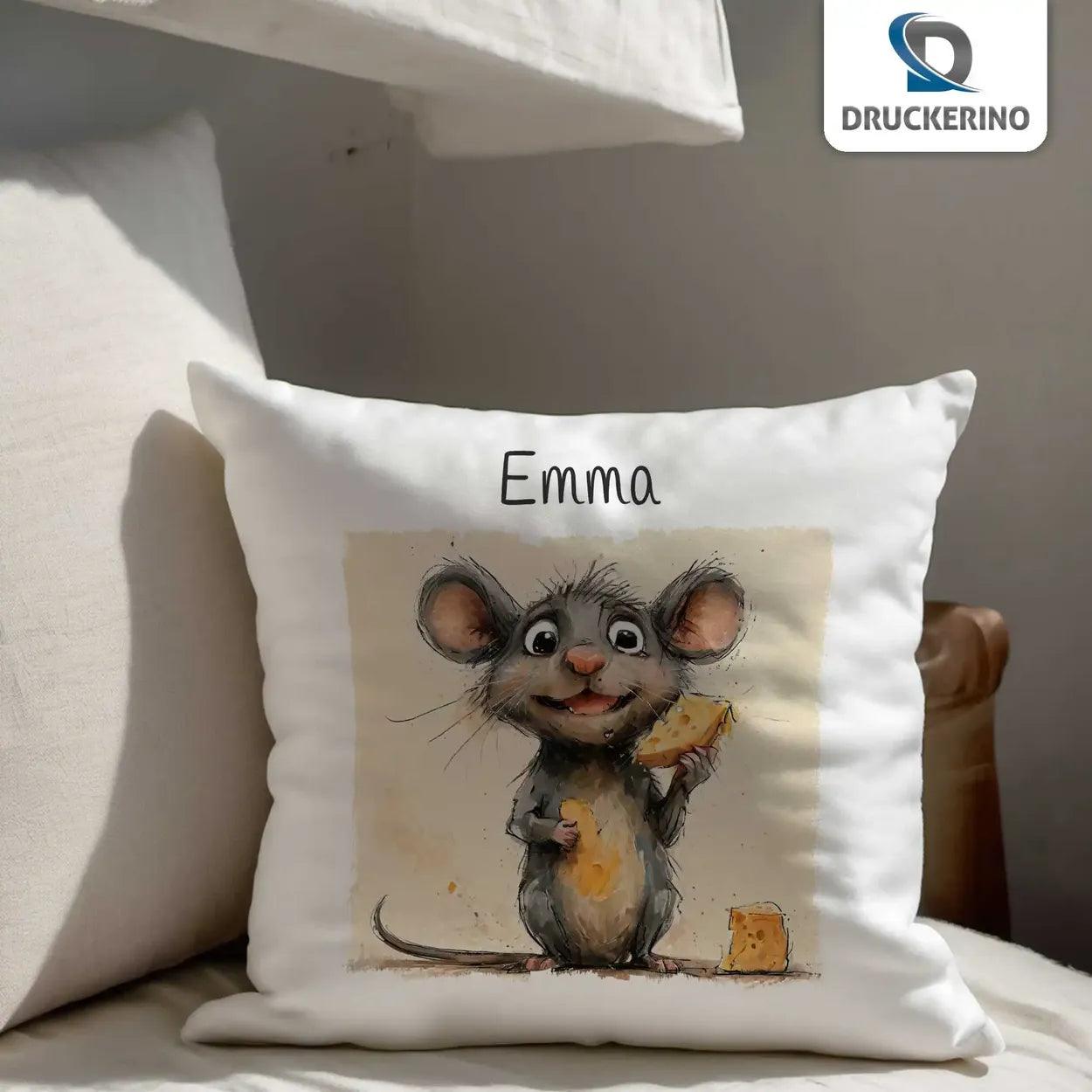 Kuschelkissen Kinder | Traum Maus 40x40 cm - Druckerino