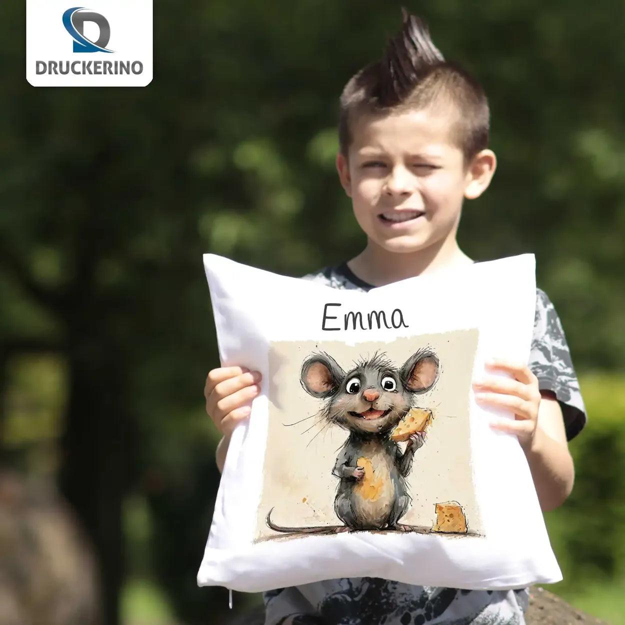 Kuschelkissen Kinder | Traum Maus 40x40 cm - Druckerino