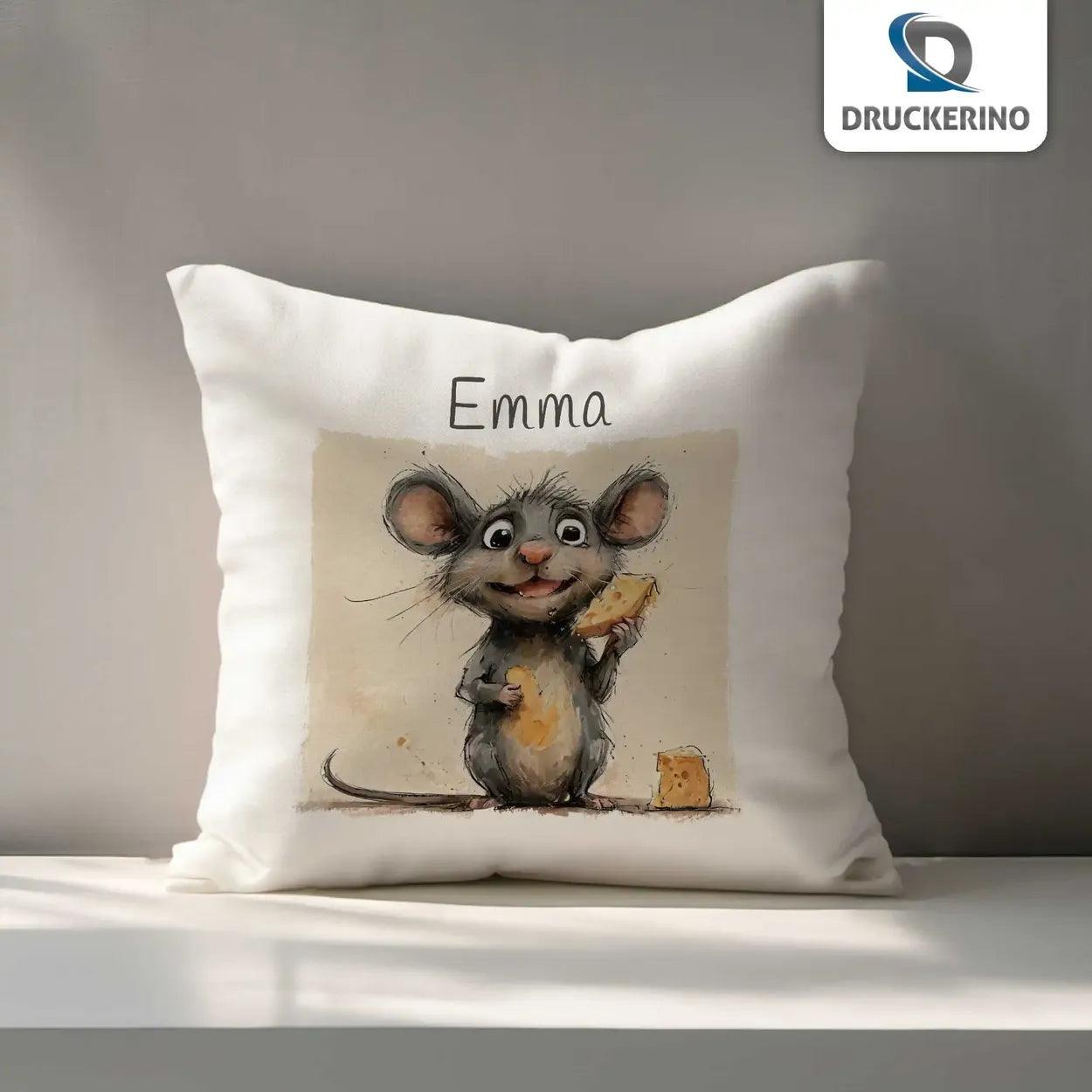 Kuschelkissen Kinder | Traum Maus 40x40 cm - Druckerino