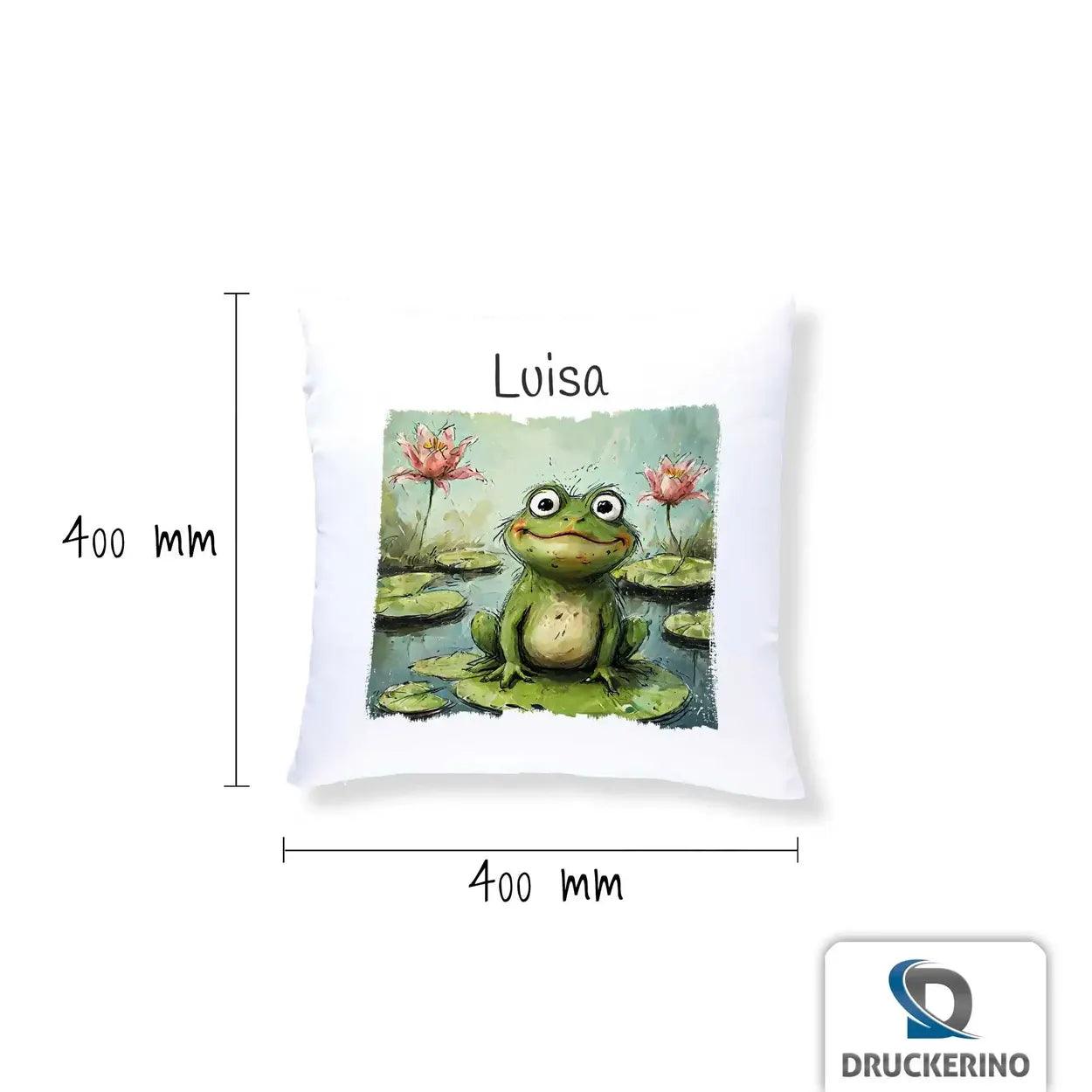 Kuschelkissen Kinder | Traumfrosch 40x40 cm - Druckerino