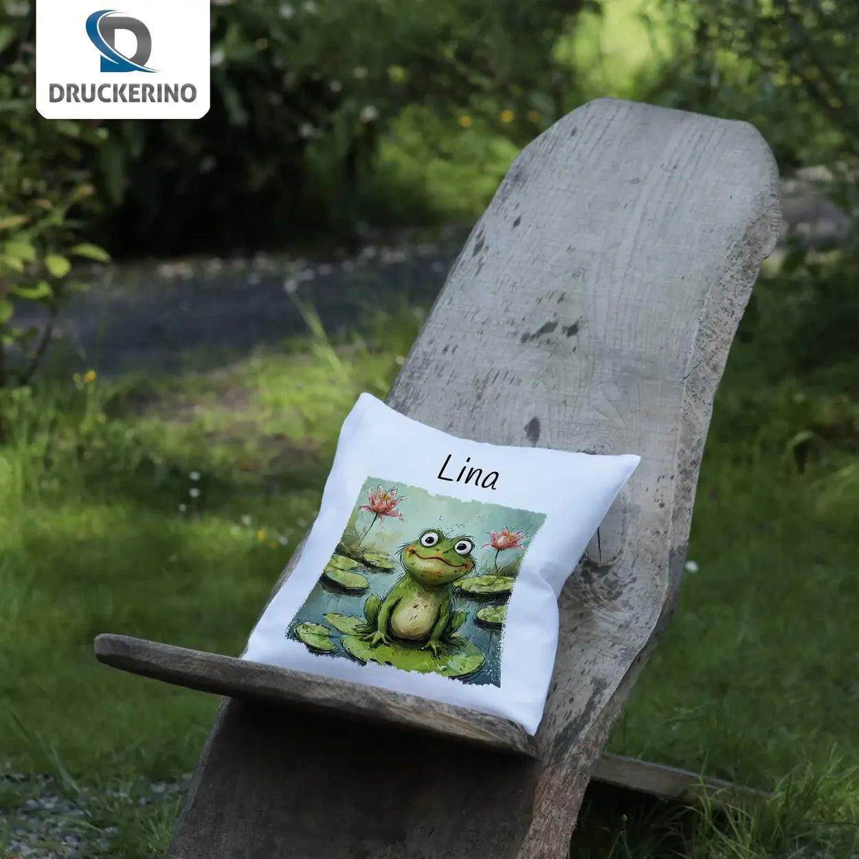 Kuschelkissen Kinder | Traumfrosch 40x40 cm - Druckerino