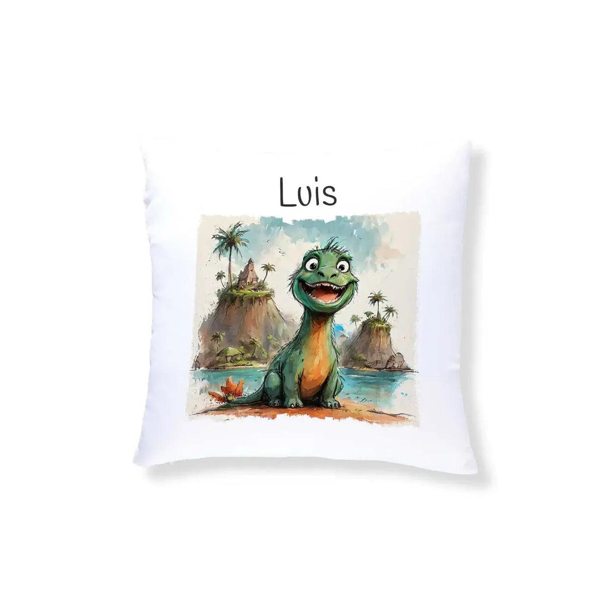 Kuschelkissen Kinder | Trauminsel Dino 40x40 cm - Druckerino