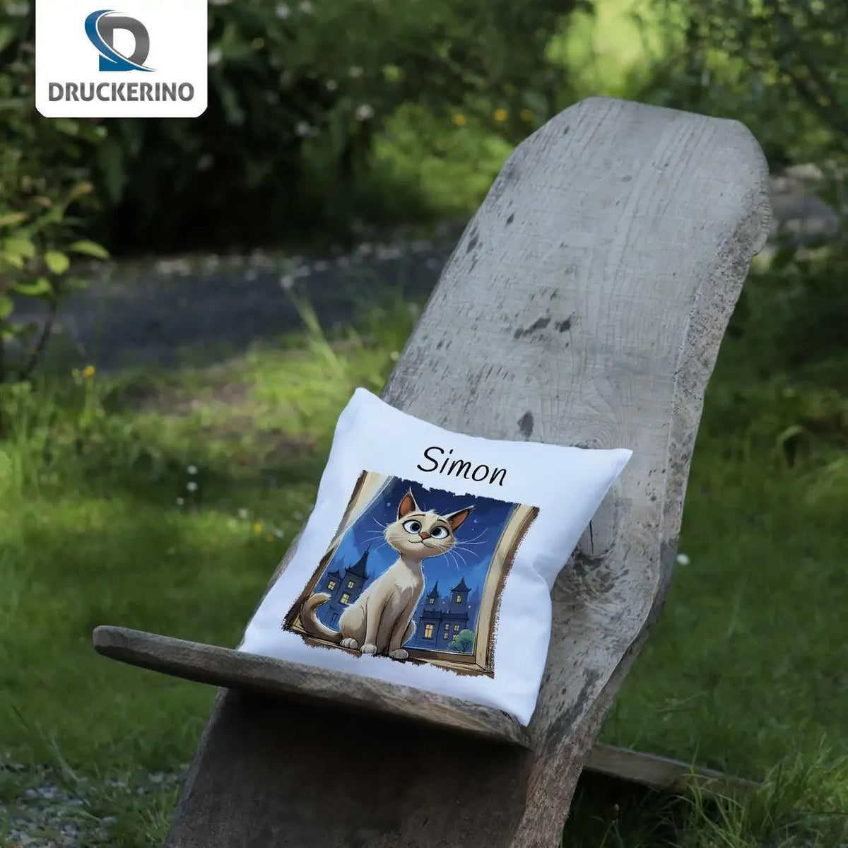 Kuschelkissen Kinder | Traumkatzen Abenteuer 40x40 cm - Druckerino