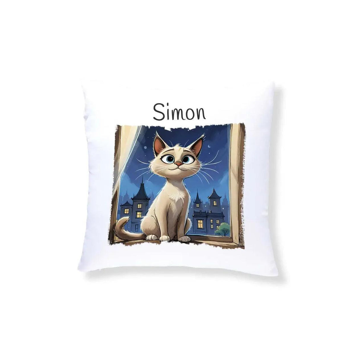 Kuschelkissen Kinder | Traumkatzen Abenteuer 40x40 cm - Druckerino